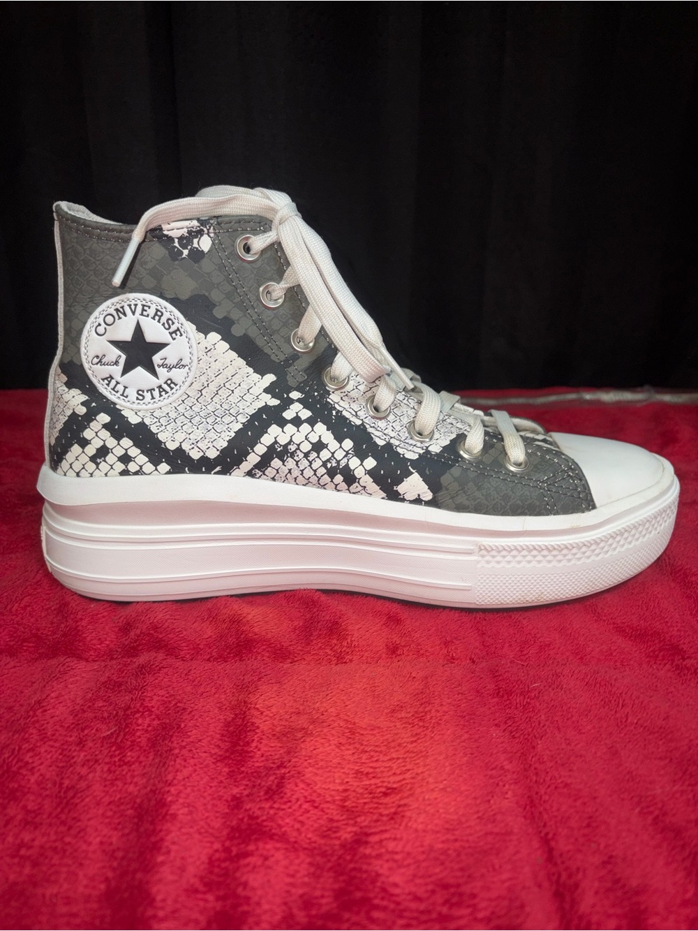 Converse Platform High Top Sneakers in Black, White, Gray